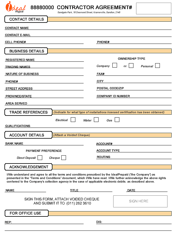 Hand Write Form